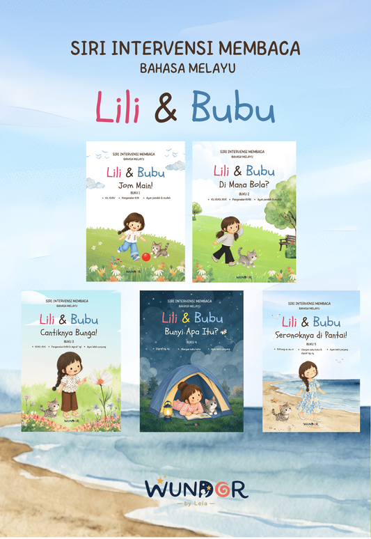 Kombo Lengkap 5 Buku — Siri Intervensi Membaca Lili & Bubu